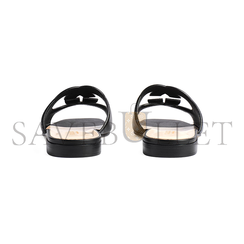 GUCCI WOMEN'S SLIDE SANDAL WITH INTERLOCKING G 694451 GUCCI WOMEN'S SLIDE SANDAL WITH INTERLOCKING G 694451